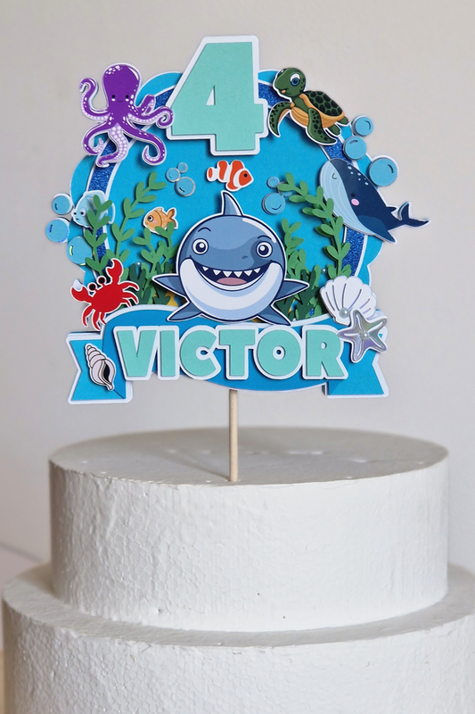Cake Topper ANIMAUX MARINS